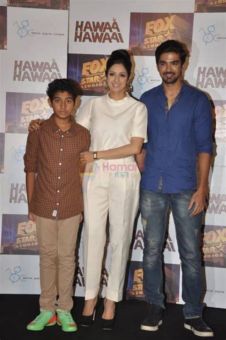 Partho, Sridevi and Saqib Saleem