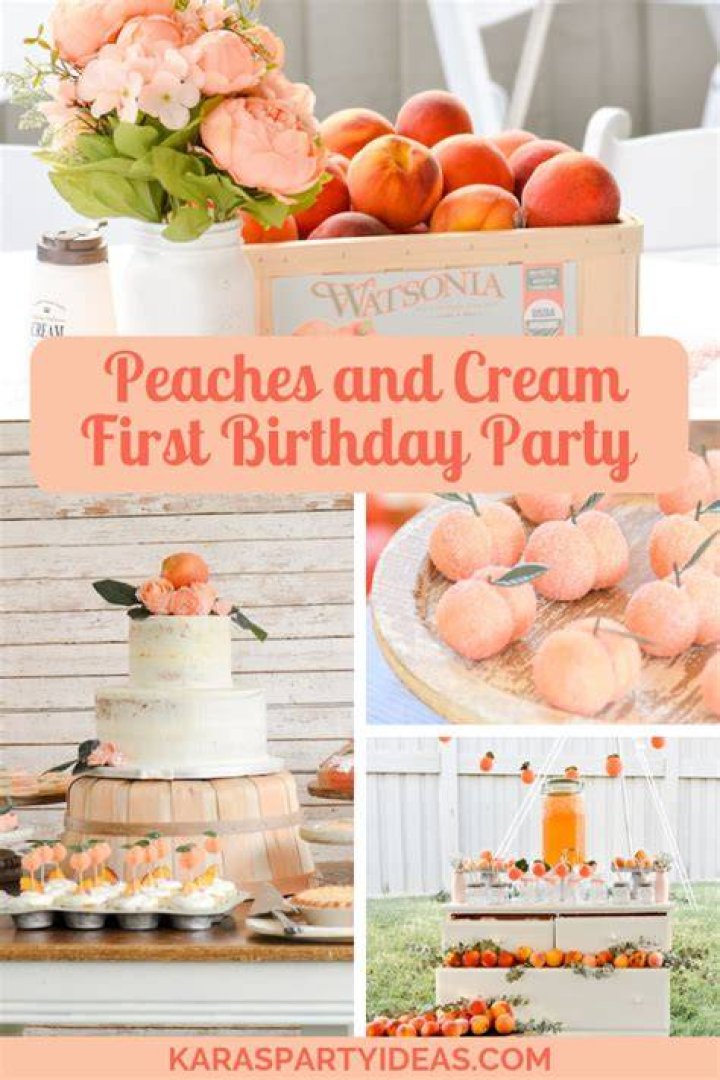 Peaches and Cream 1st Birthday Party Kara's Party Ideas Peach baby