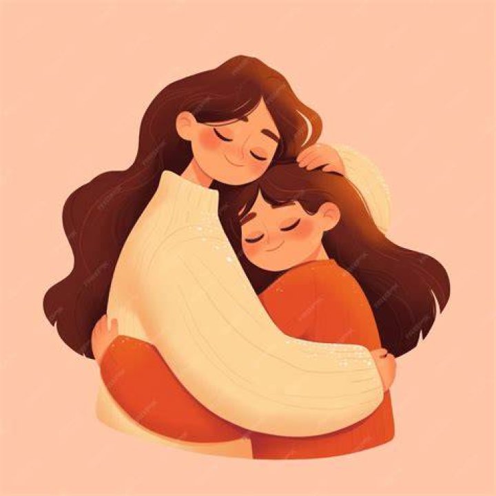 Pearl hugging her mother.