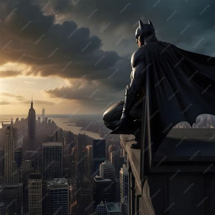 Penguin looking out over Gotham