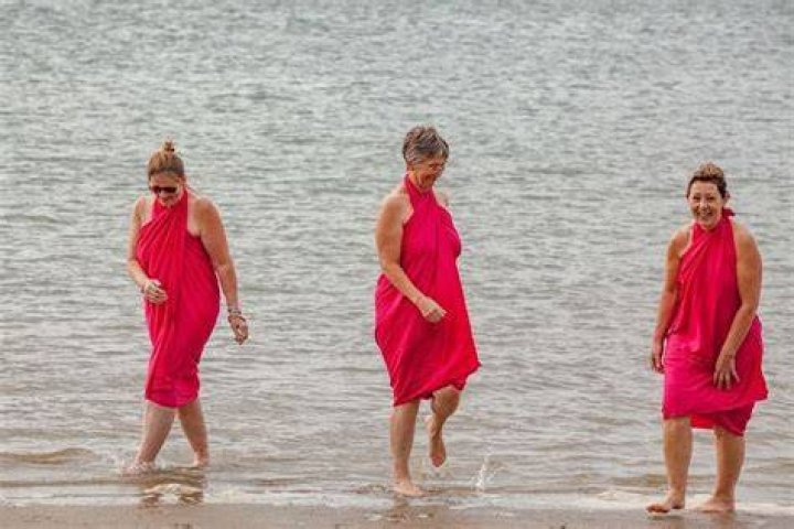 People strip off for nude ocean swim