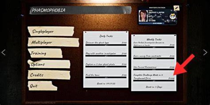phasmophobia weekly challenge