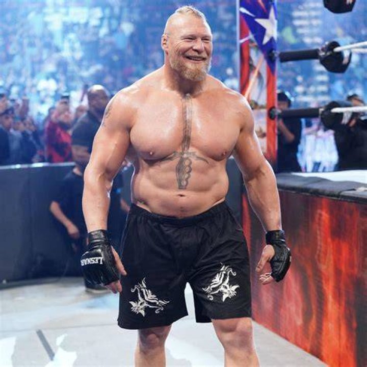 Picture of Brock Lesnar after defeating Kofi Kingston&nbsp;