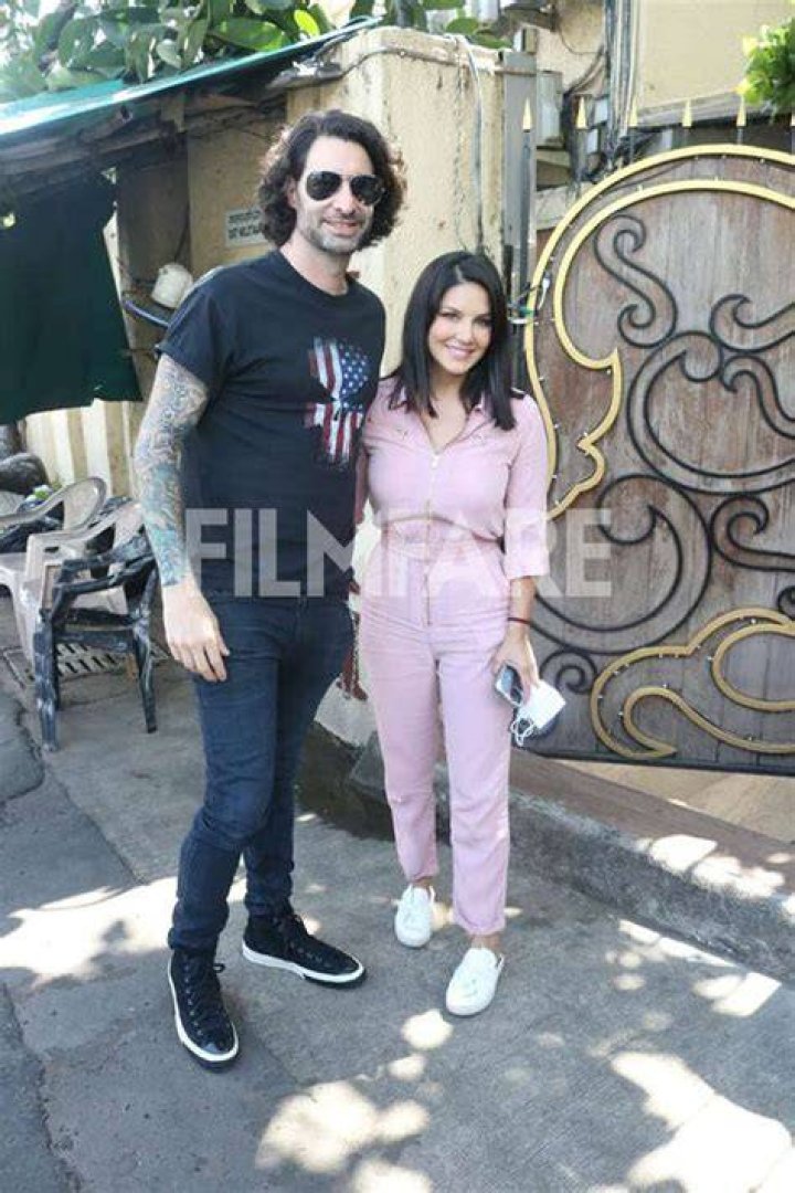 Pictures: Sunny Leone and husband Daniel Weber papped outside a spa