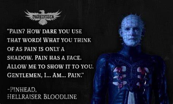 Pinhead mixed pleasure and pain in Hellraiser