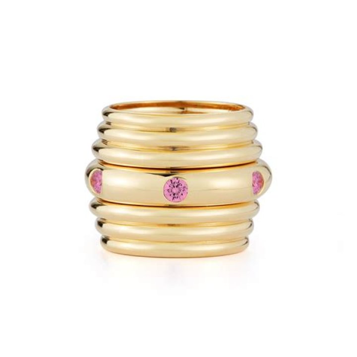 Pink Sapphire Honey Stack Ring Pink Sapphire Honey Stack Ring