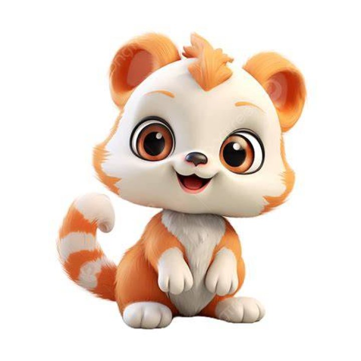 Playful 3d Animal Character On White Background 2, Playful 3d Animal