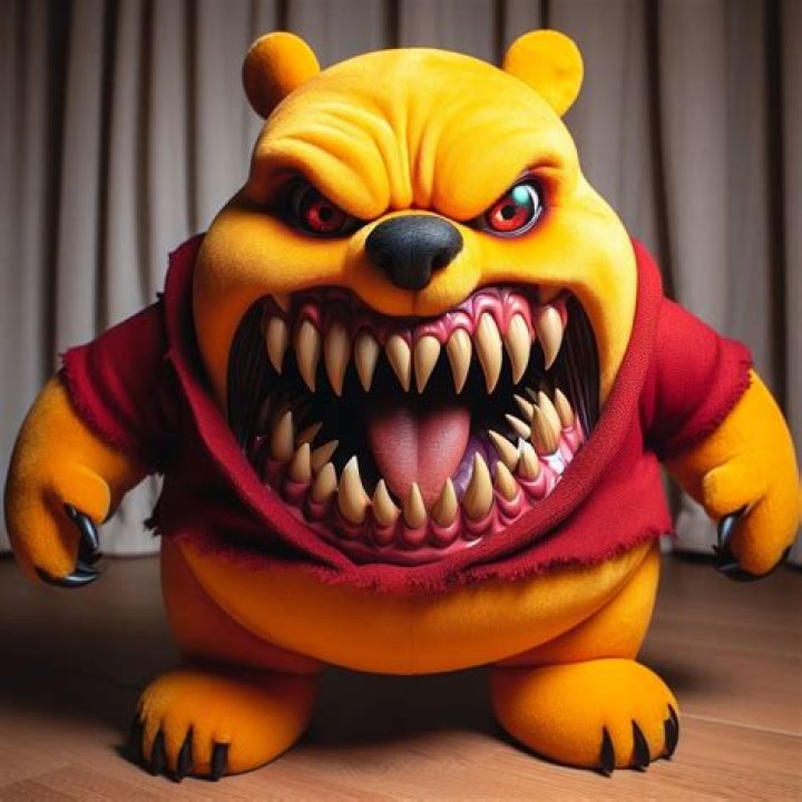 Pooh Bear looking creepy in Winnie The Pooh: Blood and Honey