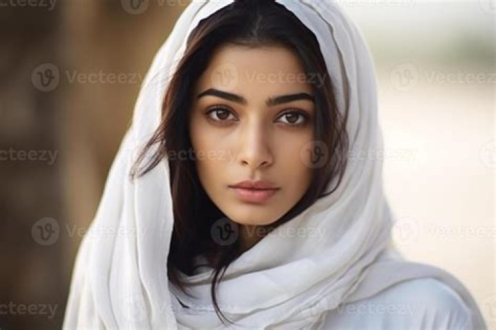 Portrait of a pakistani girl with beautiful blue eyes on Craiyon