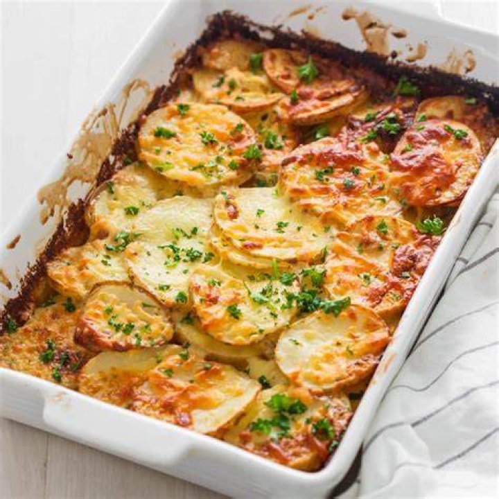 Potato bake with cream Potato bake with cream