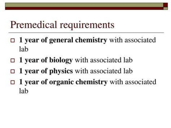 Premedical Requirements