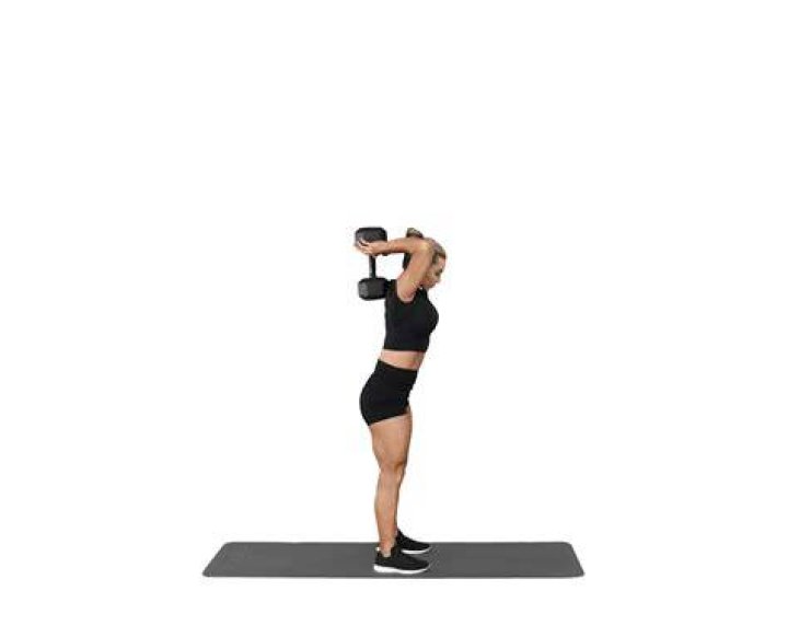 preview for standing dumbbell tricep extension