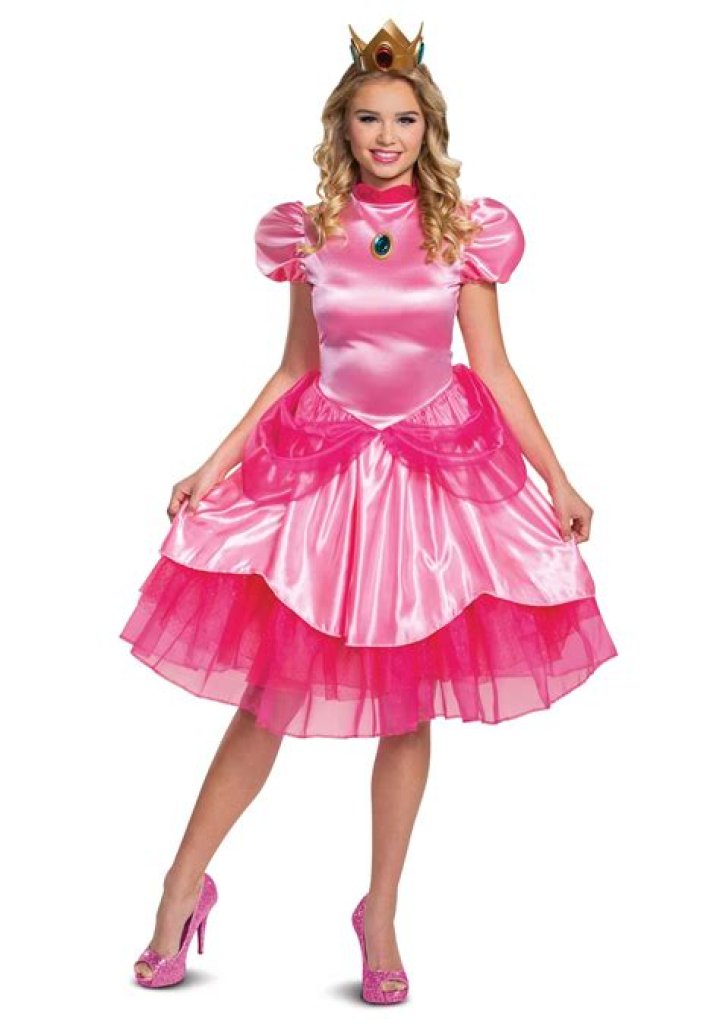 Princess Peach Costume for Women, Princess Peach Cosplay Dress up Apron