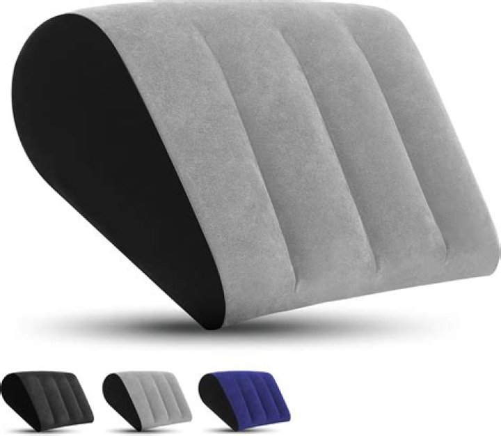 prosixtoy sex pillow in grey on a white background