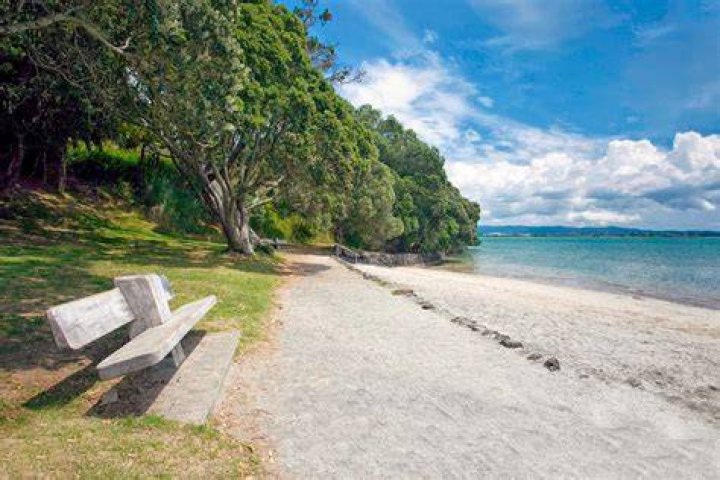Pt Chevalier Beach is a popular swimming spot but don't go in the water there today - it's red-flagged, meaning it's probably contaminated. File photo / Alex Burton