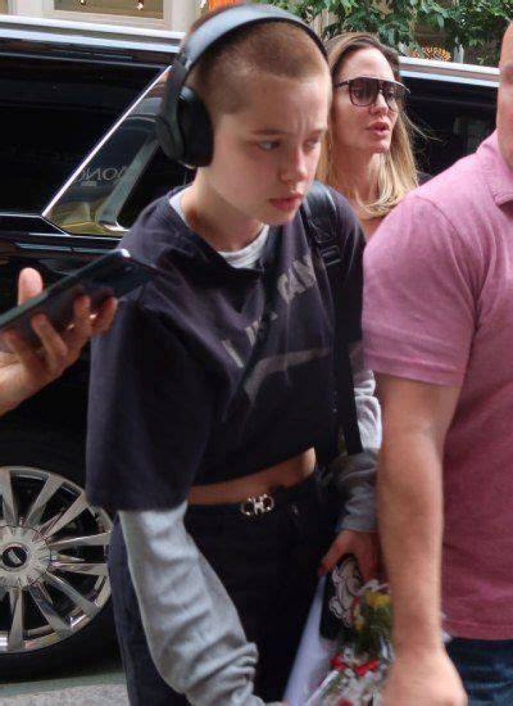 Punk Vibes! Shiloh JoliePitt Exhibits Off Buzz Cut In A Crop Prime In NYC