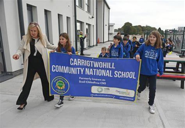Pupils from Carrigtwohill Community National School in Cork join