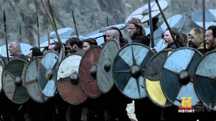 Ragnar in battle in Vikings