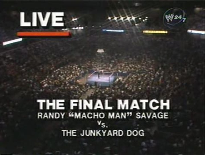 Randy Savage v The Junkyard Dog The Wrestling Classic Cropped