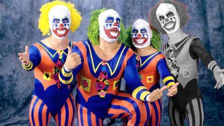 Ray Apollo as Doink with Dink, Pink, and Wink