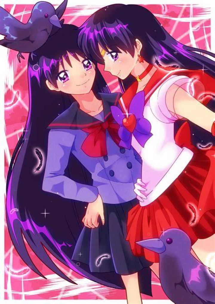 Rei Hino With Phobos And Deimos In The Sailor Moon Manga