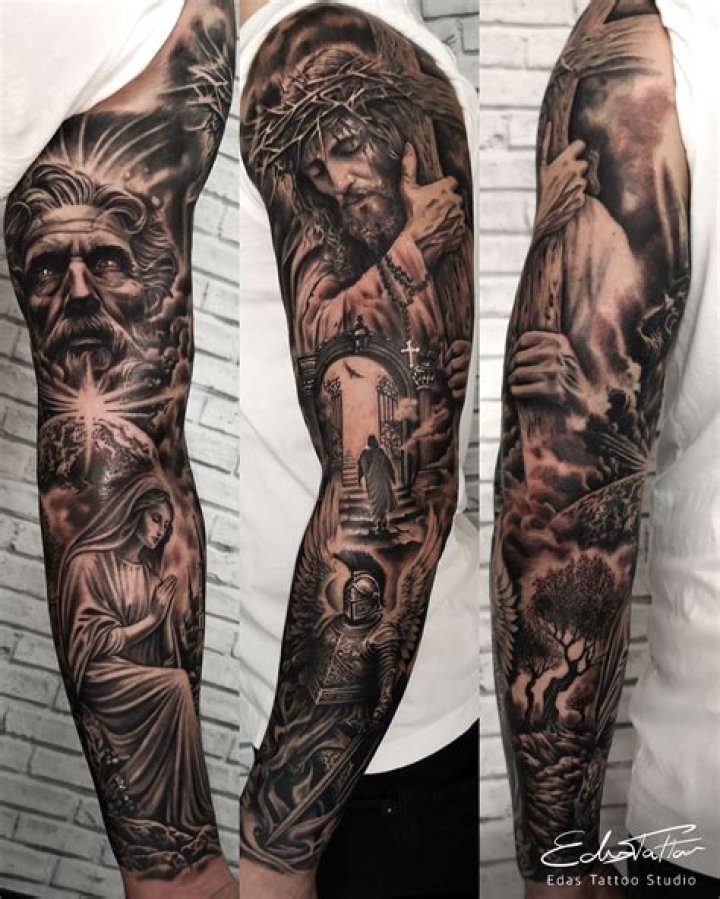 Religious tattoo sleeves