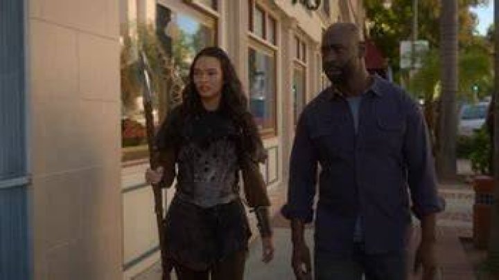 Remiel talking to Amenadiel outside in Lucifer
