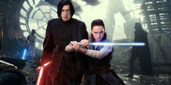 Rey and Kylo Ren in Death Star 2 in Star Wars The Rise of Skywalker