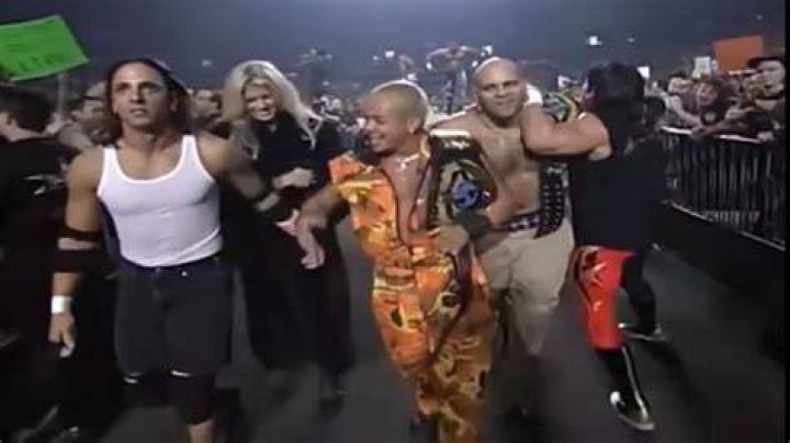 Rey Mysterio and Billy Kidman as the WCW Tag Team Champions