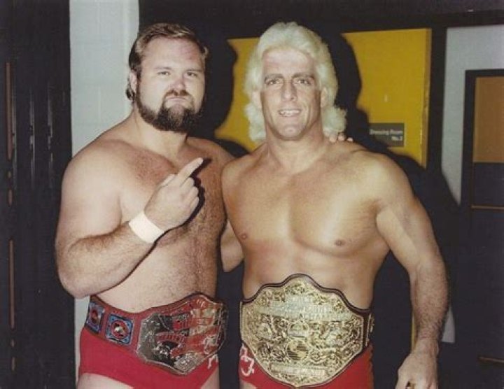 Ric Flair, Arn Anderson, and Brian Pillman as The Four Horsemen