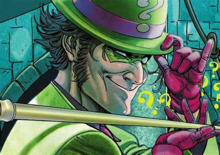 Riddler tipping a hat in Batman.