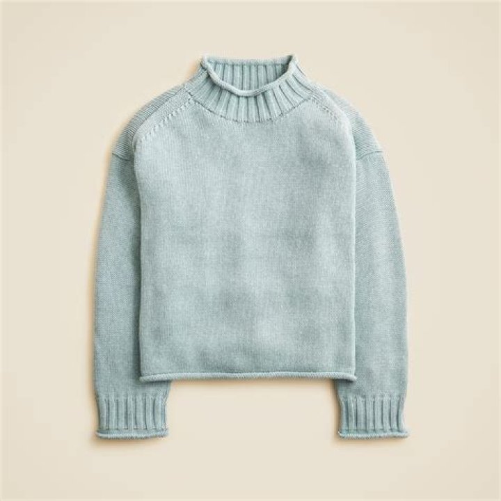 roll-neck transparent-design sweater
