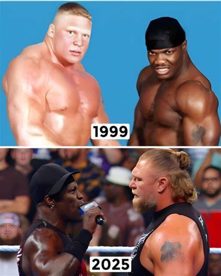 R-Truth and Brock Lesnar in the ring