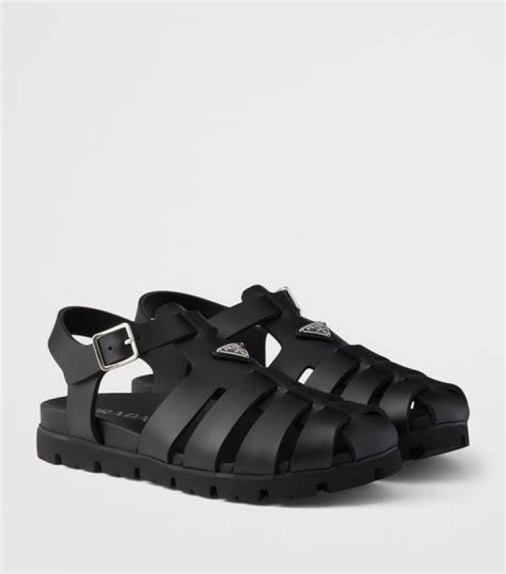 Rubber Logo Chunky-Sole Fisherman Sandals