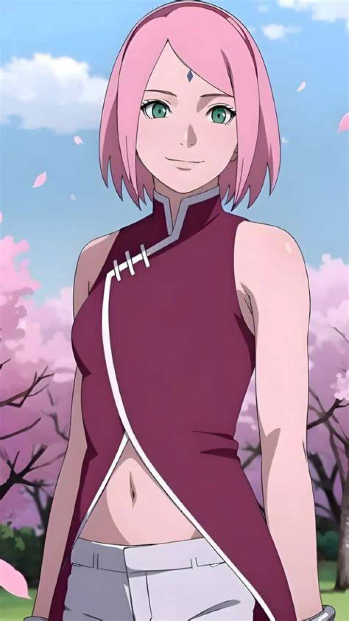 Sakura blushes in Boruto