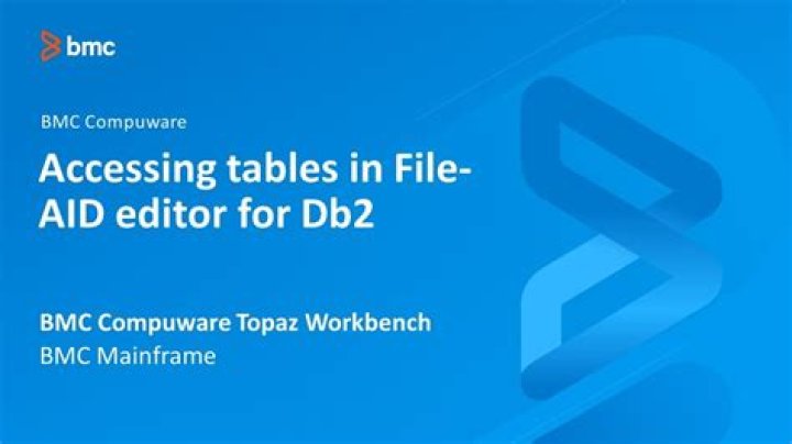 Sample training tables and files - Documentation for BMC Compuware File-AID/RDX 21.01