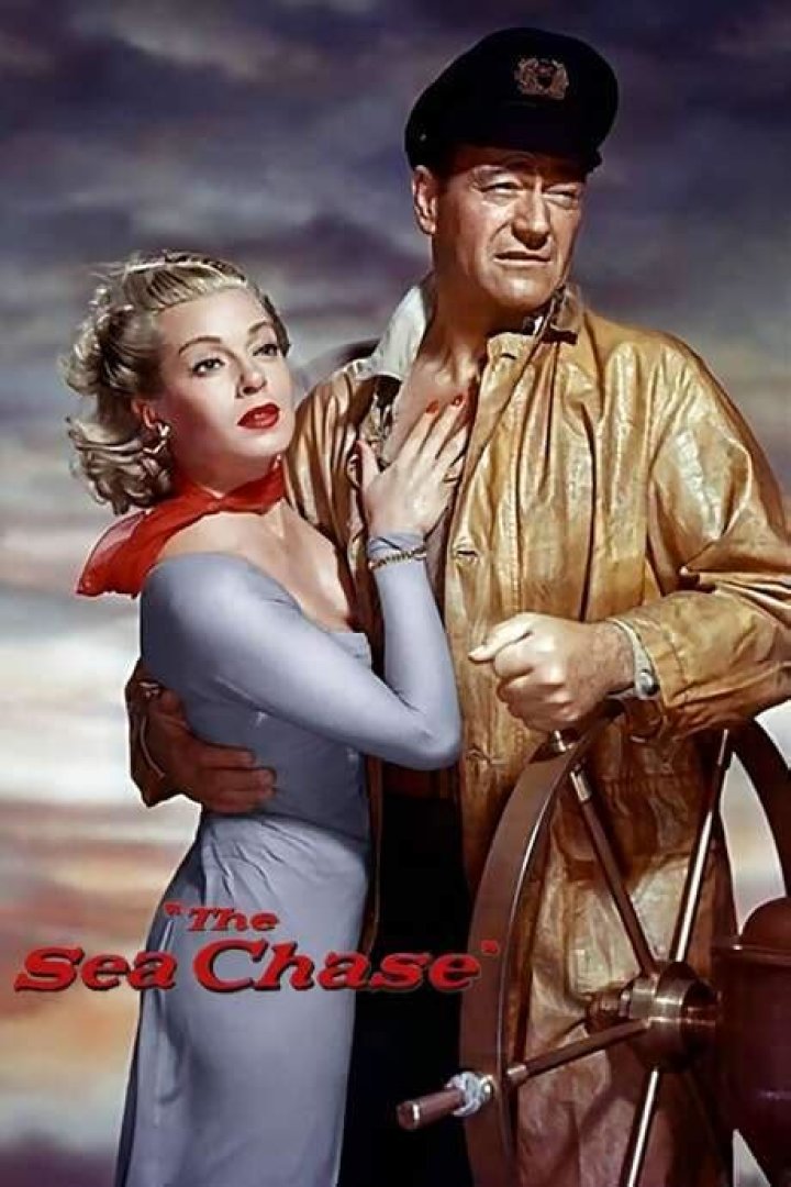 Scene from the Sea Chase with John Wayne and Lana Turner