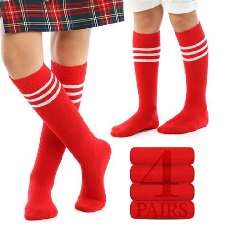 School Socks Red