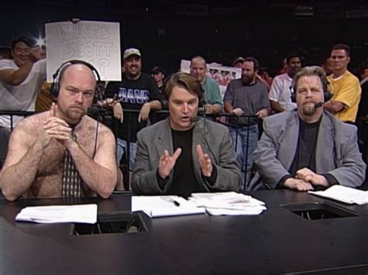 Scott Hudson wearing no shirt on WCW Monday Nitro