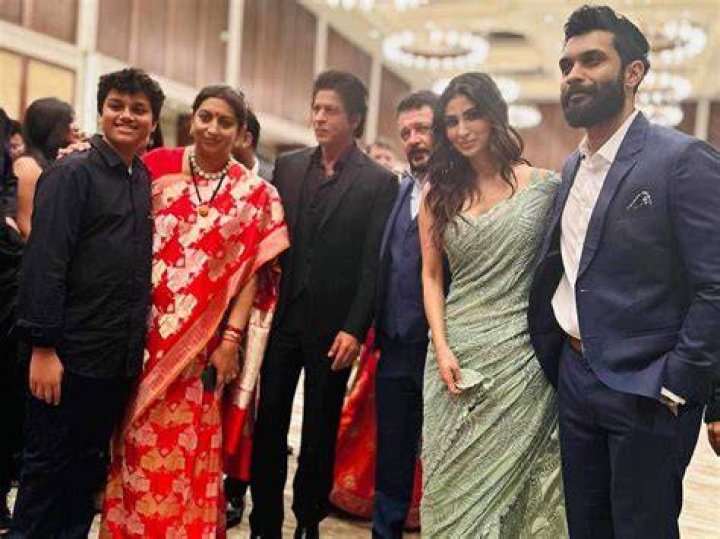Shah Rukh Khan, Mouni Roy, and other's clicked at Smriti Irani's daughter's wedding reception