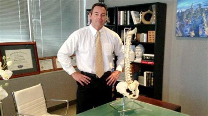 Shawn Stasiak in his new career as a chiropractor