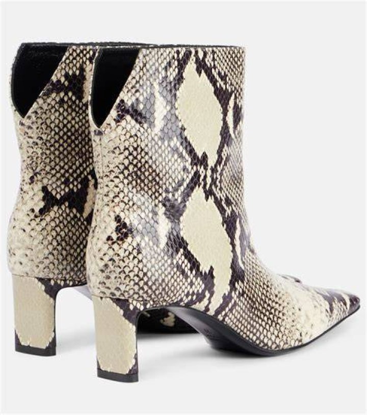 Shop the Look: Snake-Effect Ankle Boots