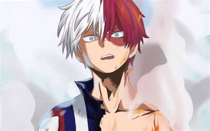 Shoto Todoroki from the My Hero Academia anime series.