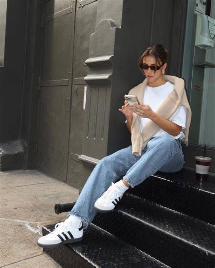 sneakers and jeans