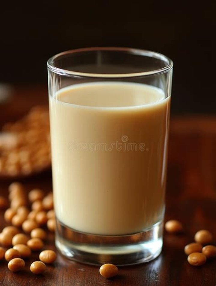 soy milk on the table