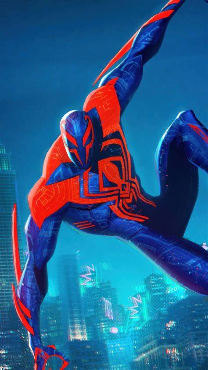 Spider-Man 2099 next to MCU Spider-Man and Doctor Strange from No Way Home