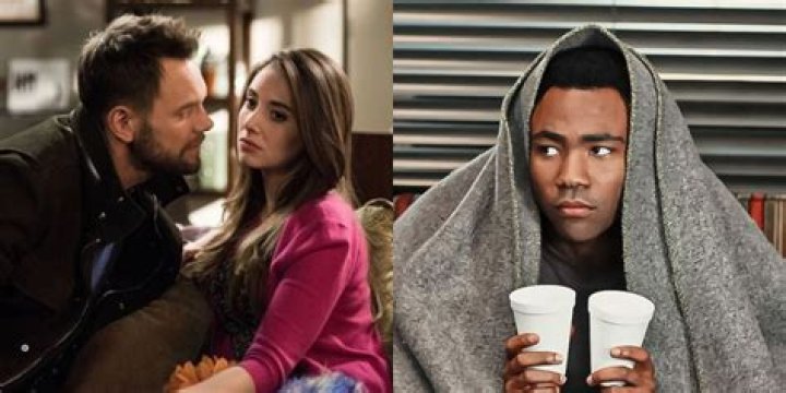 Split image of Annie, Jeff, and Troy in Community.