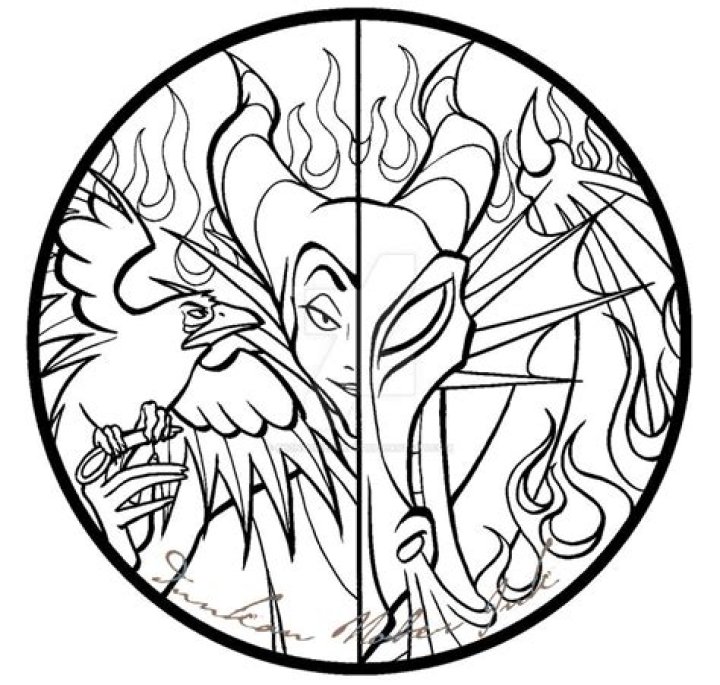 Split image of Maleficent and Jafar in Disney