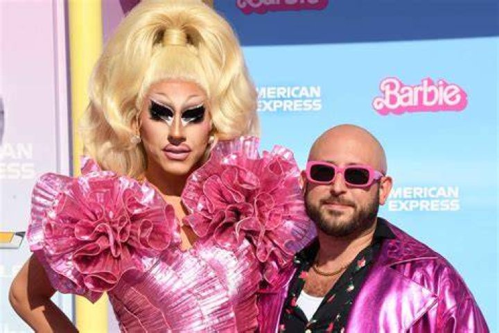Split image of Trixie Mattel, Katya, Kennedy Davenport and Ginger Minj.