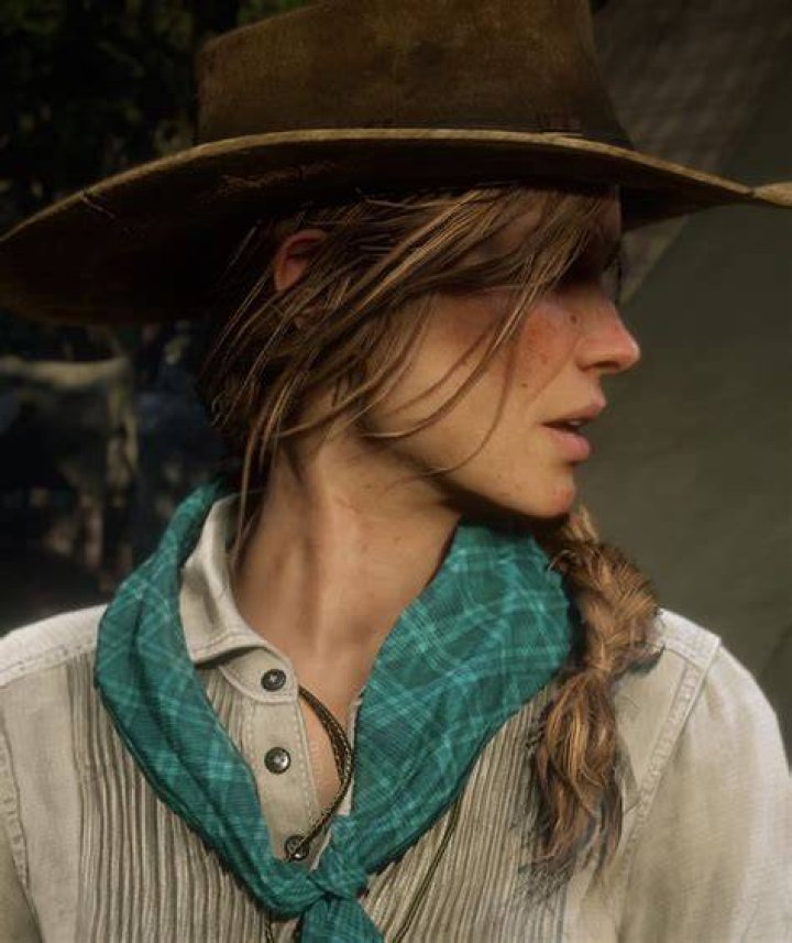 Split image Sadie Adler and Charles Smith in Red Dead Redemption 2